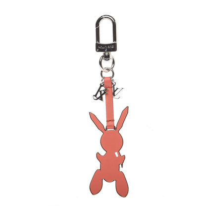 Louis Vuitton Calfskin Jeff Koons Masters LV Rabbit Bag Charm Key Ring Orange 1 of 5