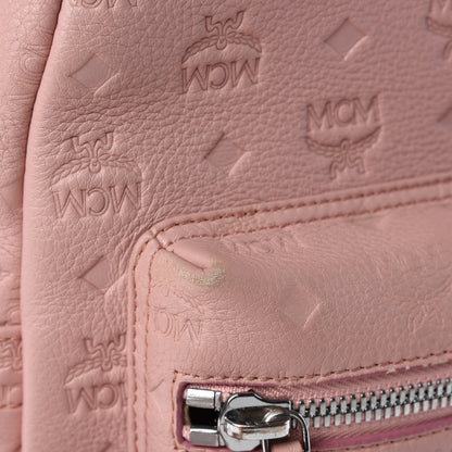 MCM Calfskin Ottomar Monogram Small Backpack Pink 10 of 15