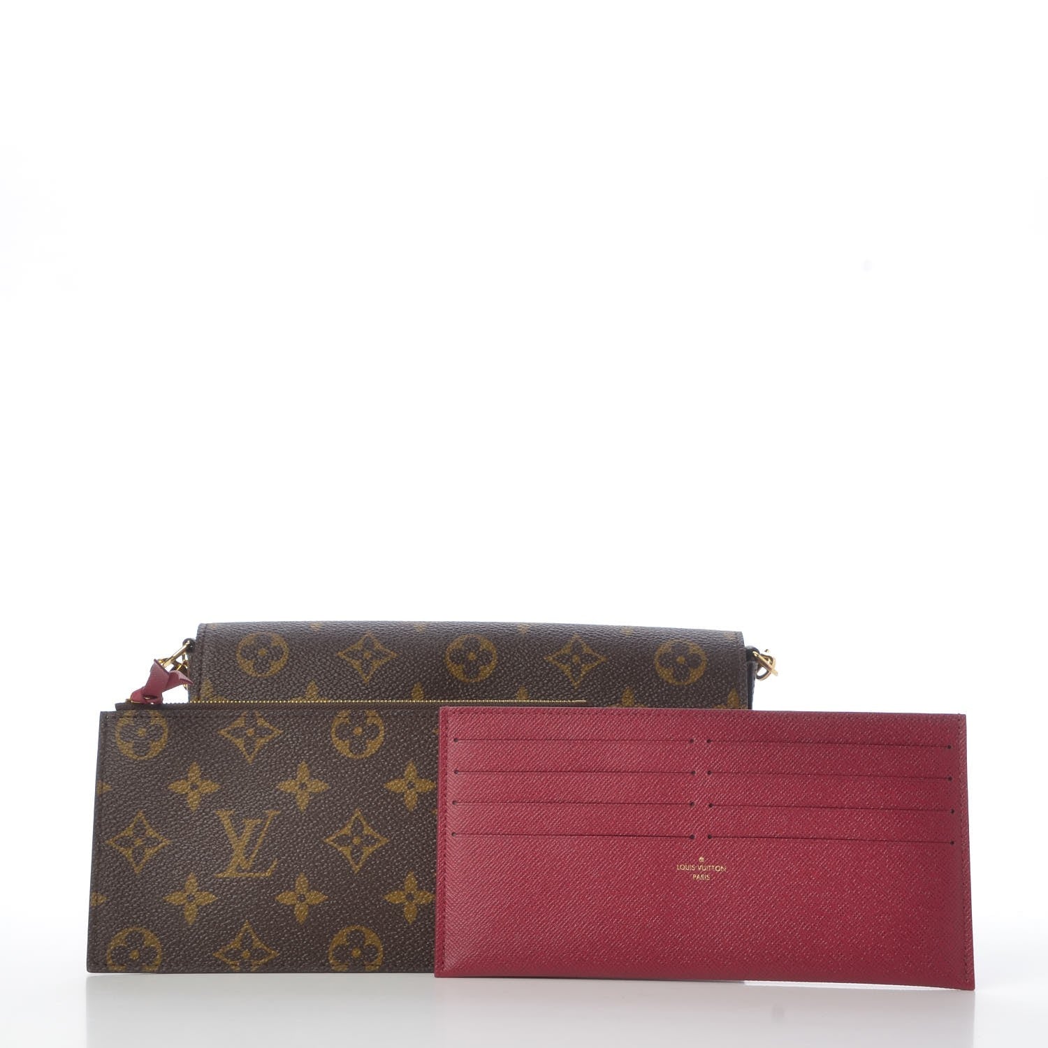 Louis Vuitton Monogram Pochette Felicie Chain Wallet Fuchsia 5 of 9