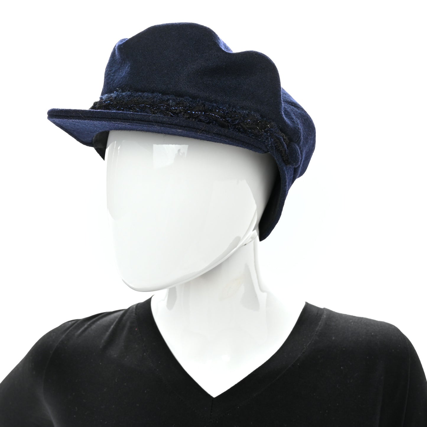 Wool Paris Hamburg Sailor Cap Hat M Navy