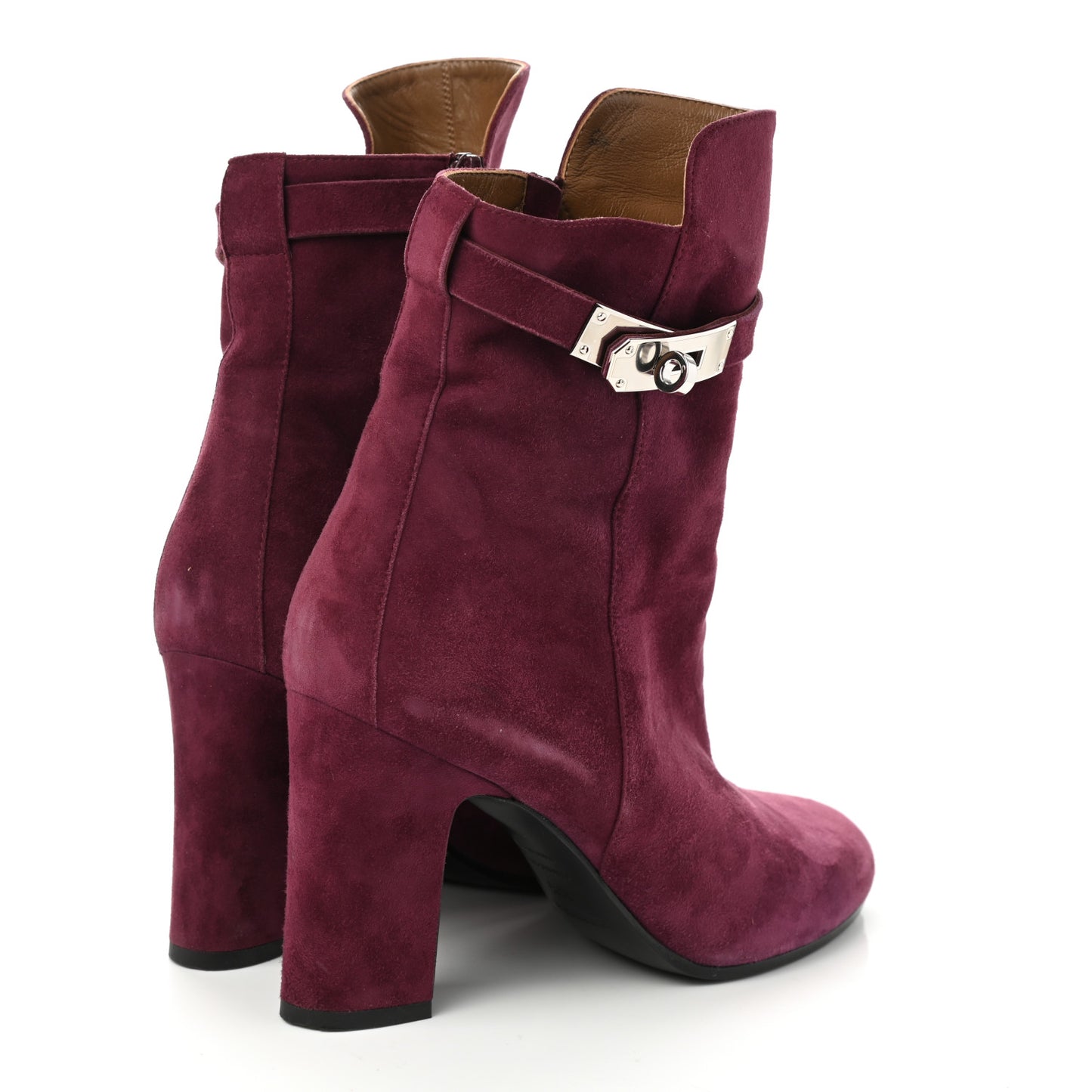 Suede Goatskin Joueuse Ankle Boots 38.5 Lie De Vin