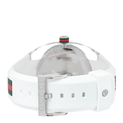 Gucci Stainless Steel Rubber 46mm Sync Web Quartz Watch White 3 of 6