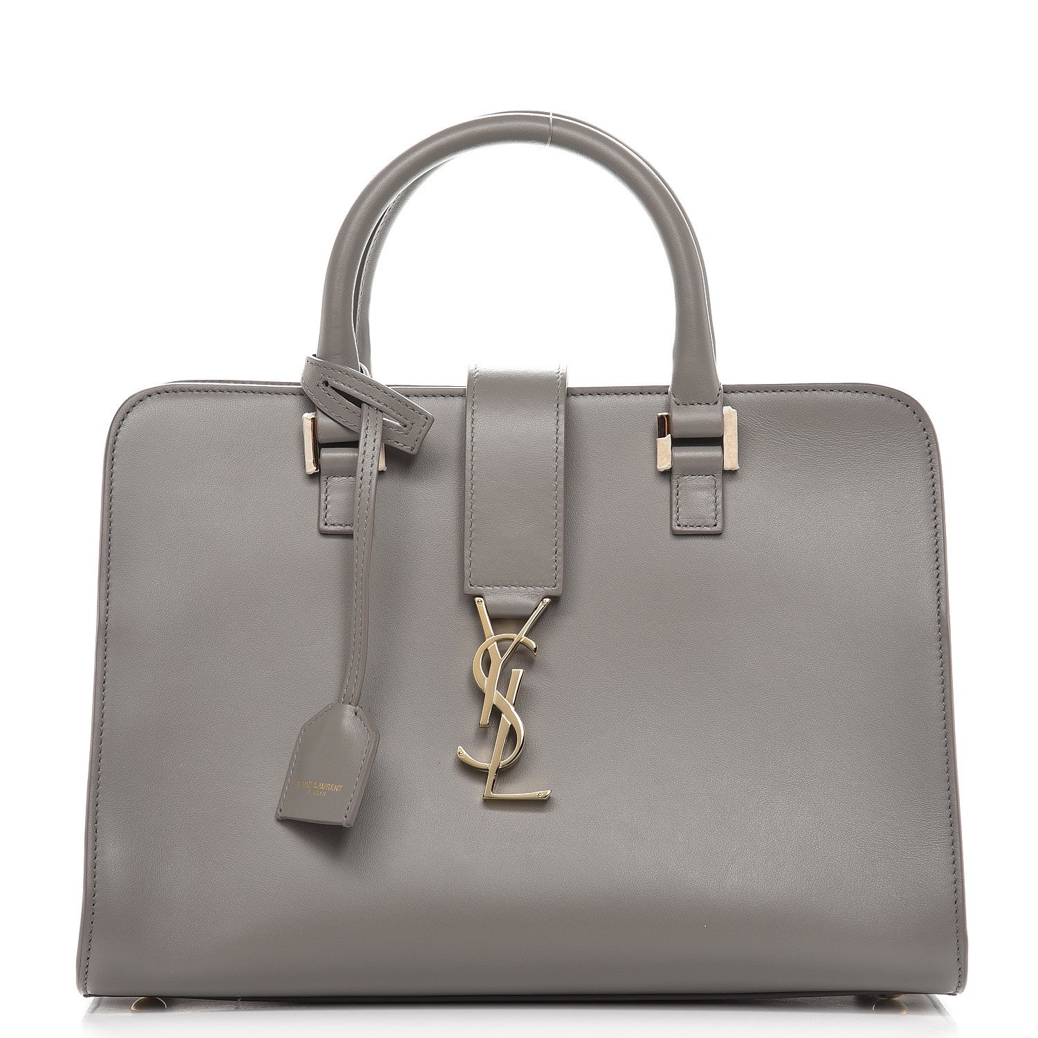 Saint Laurent Calfskin Small Monogram Cabas Fog 1 of 11