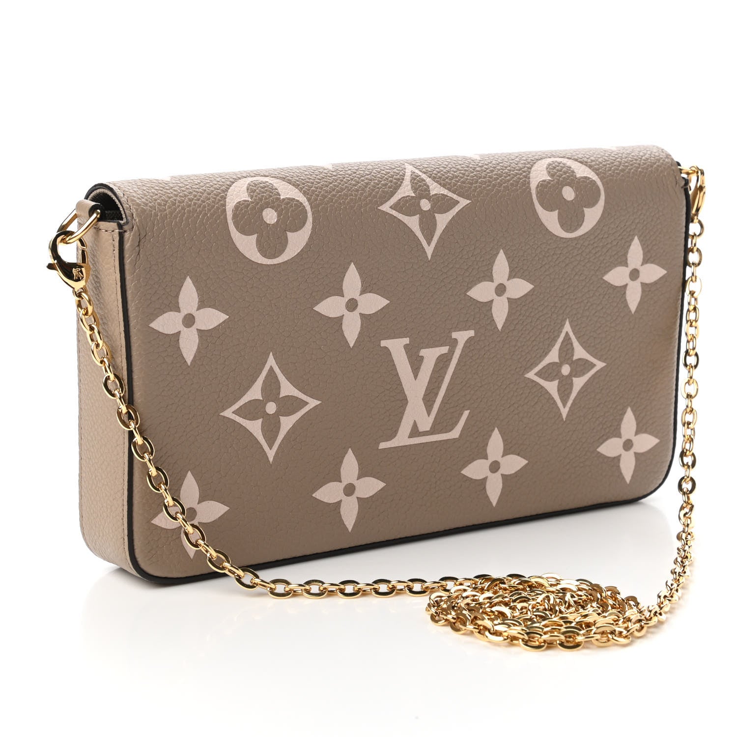 Louis Vuitton Empreinte Monogram Giant Felicie Pochette Tourterelle Creme 3 of 11