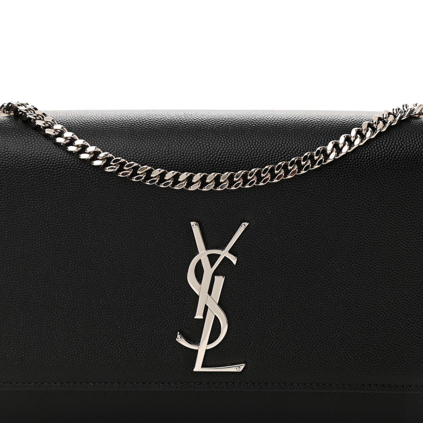 Grain De Poudre Medium Classic Monogram Kate Satchel Black