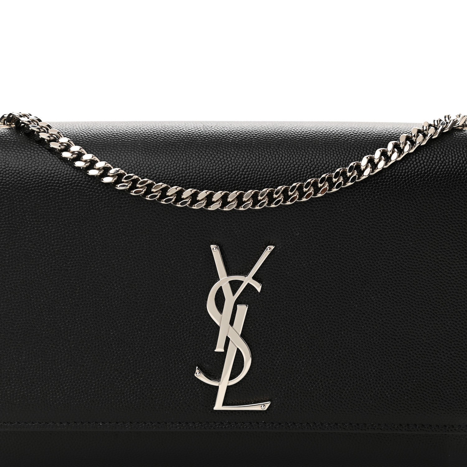 Saint Laurent Grain De Poudre Medium Classic Monogram Kate Satchel Black 9 of 11