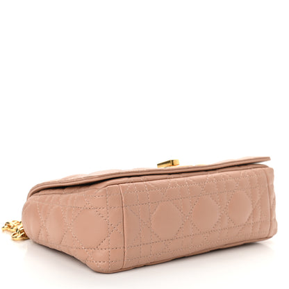 Christian Dior Calfskin Cannage Small Caro Bag Rose De Vents 4 of 10