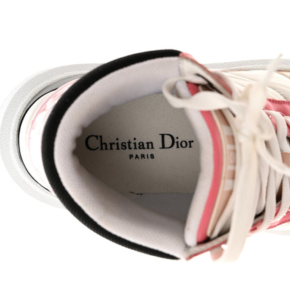Christian Dior Nylon Calfskin Womens D-Player High Top Sneakers 37.5 Pink 6 of 8