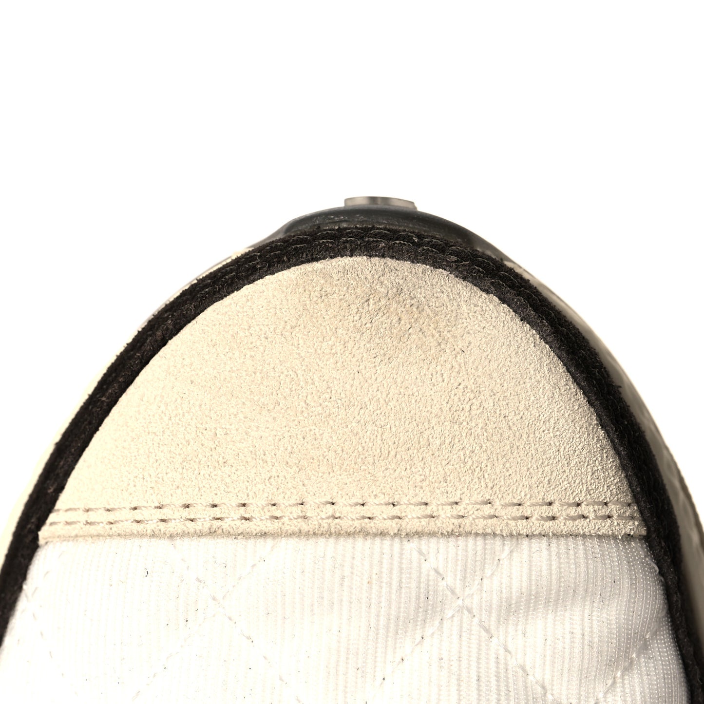 Mesh Suede Calfskin Quilted Sneakers 39.5 White Ivory