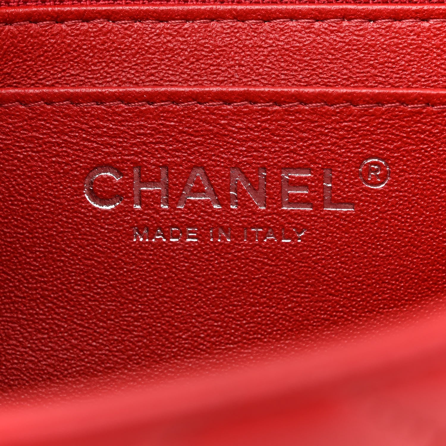 Chanel Lambskin Quilted Mini Square Flap Red 6 of 10