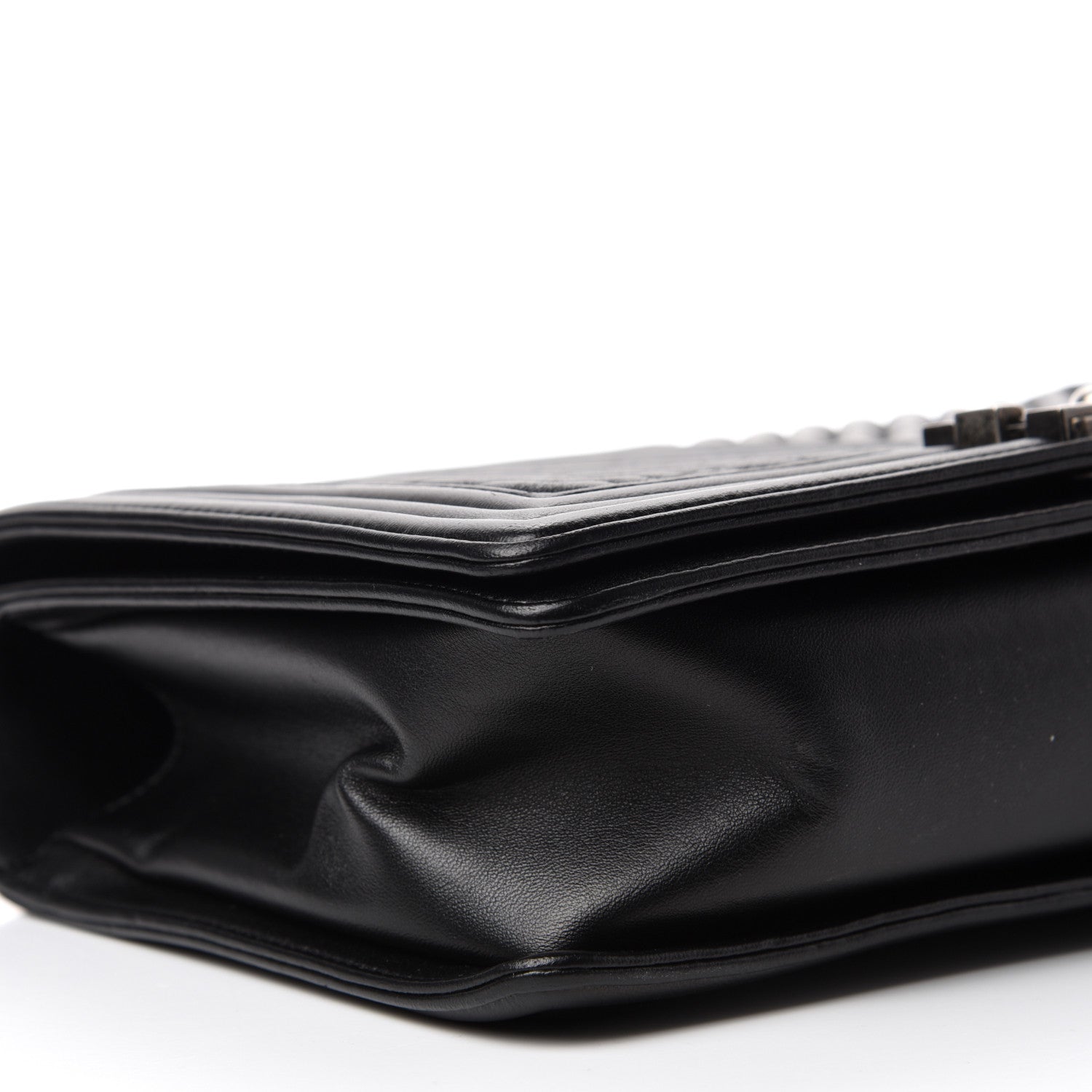 Chanel Calfskin Chevron Quilted New Medium Boy Flap Black 6 of 10