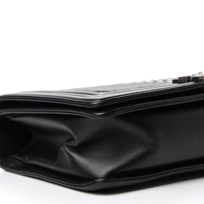 Chanel Calfskin Chevron Quilted New Medium Boy Flap Black 6 of 10