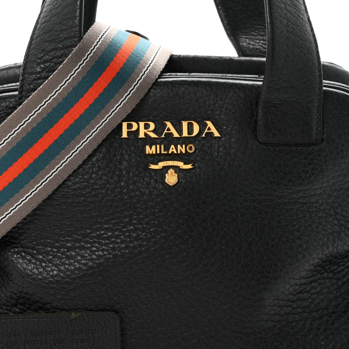 Prada Cervo Deerskin Tote Black 8 of 11