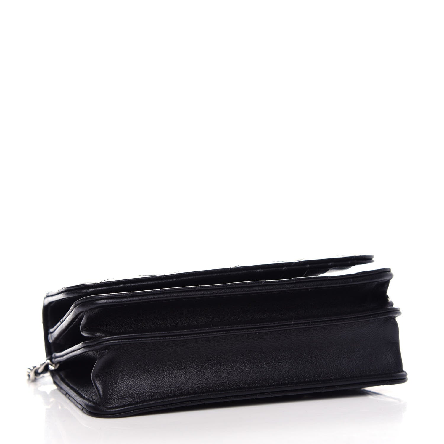 Chanel Lambskin Quilted Mini Wallet On Chain WOC Black 4 of 12