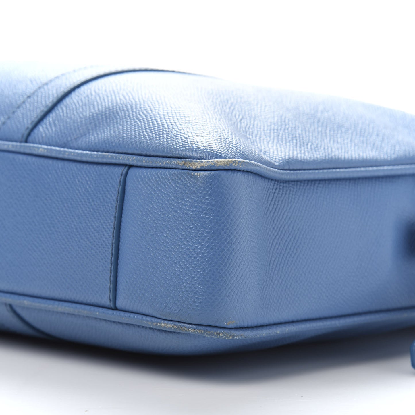 Grainy Calfskin Small Newberg Briefcase Blue