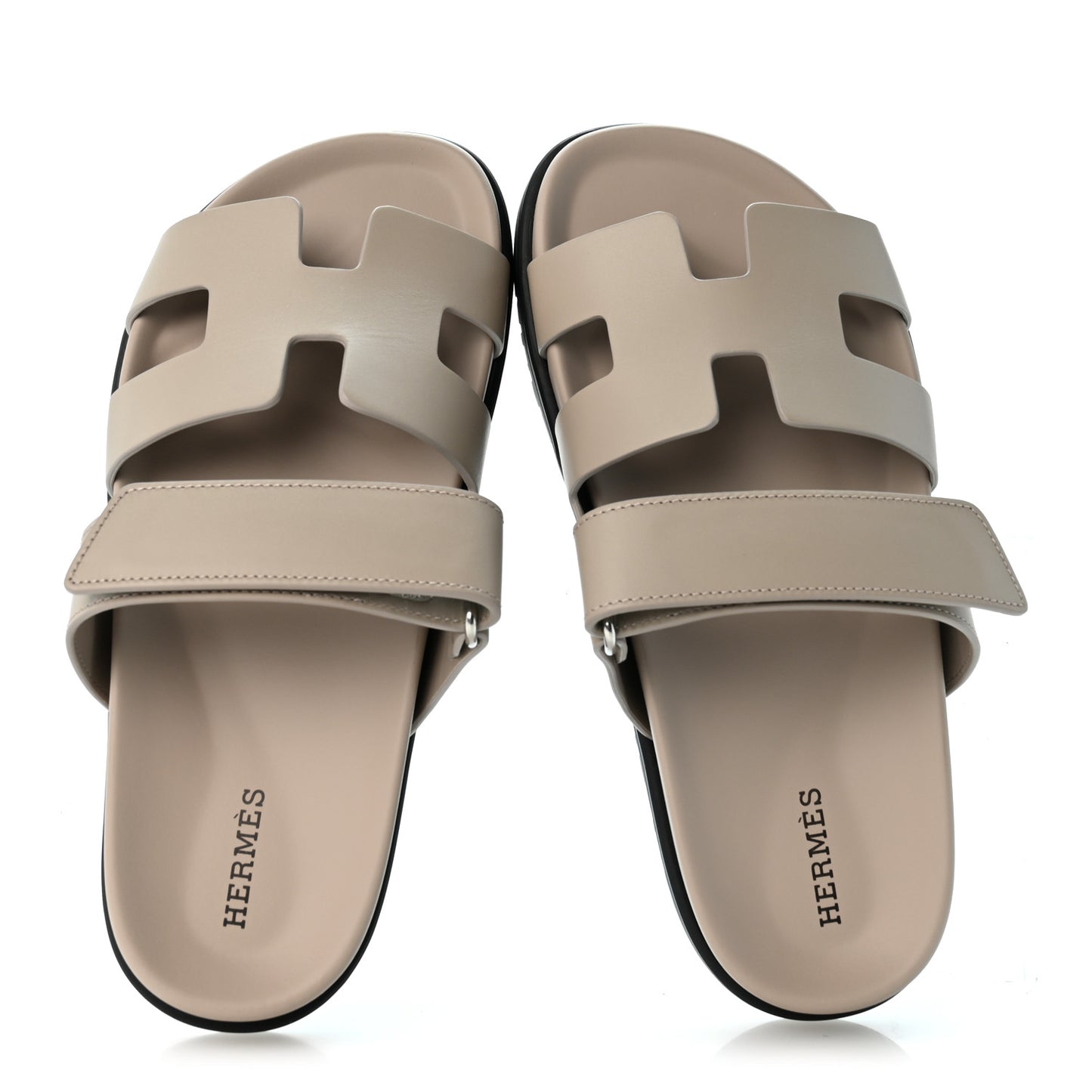 Calfskin Womens Chypre Sandals 36.5 Beige Mastic