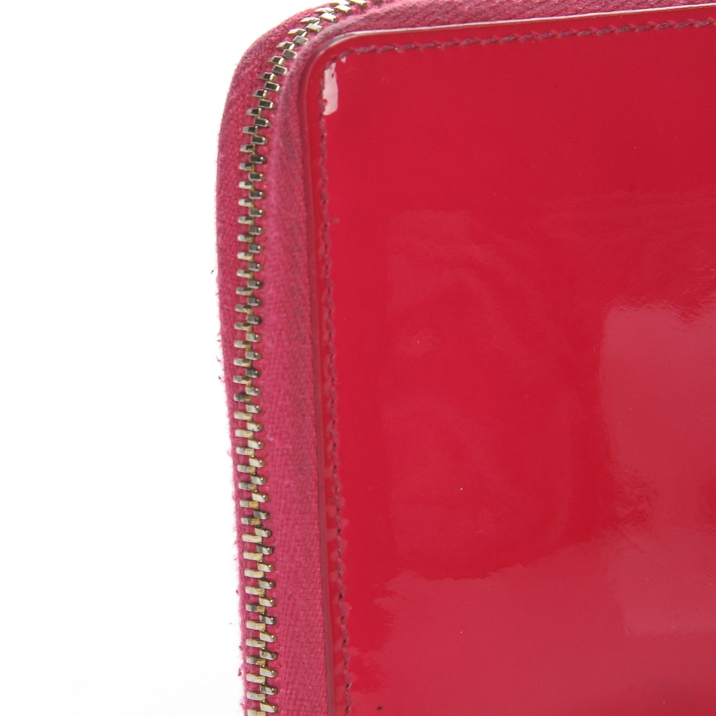 Patent Belle De Jour Zip Around Wallet Fuchsia