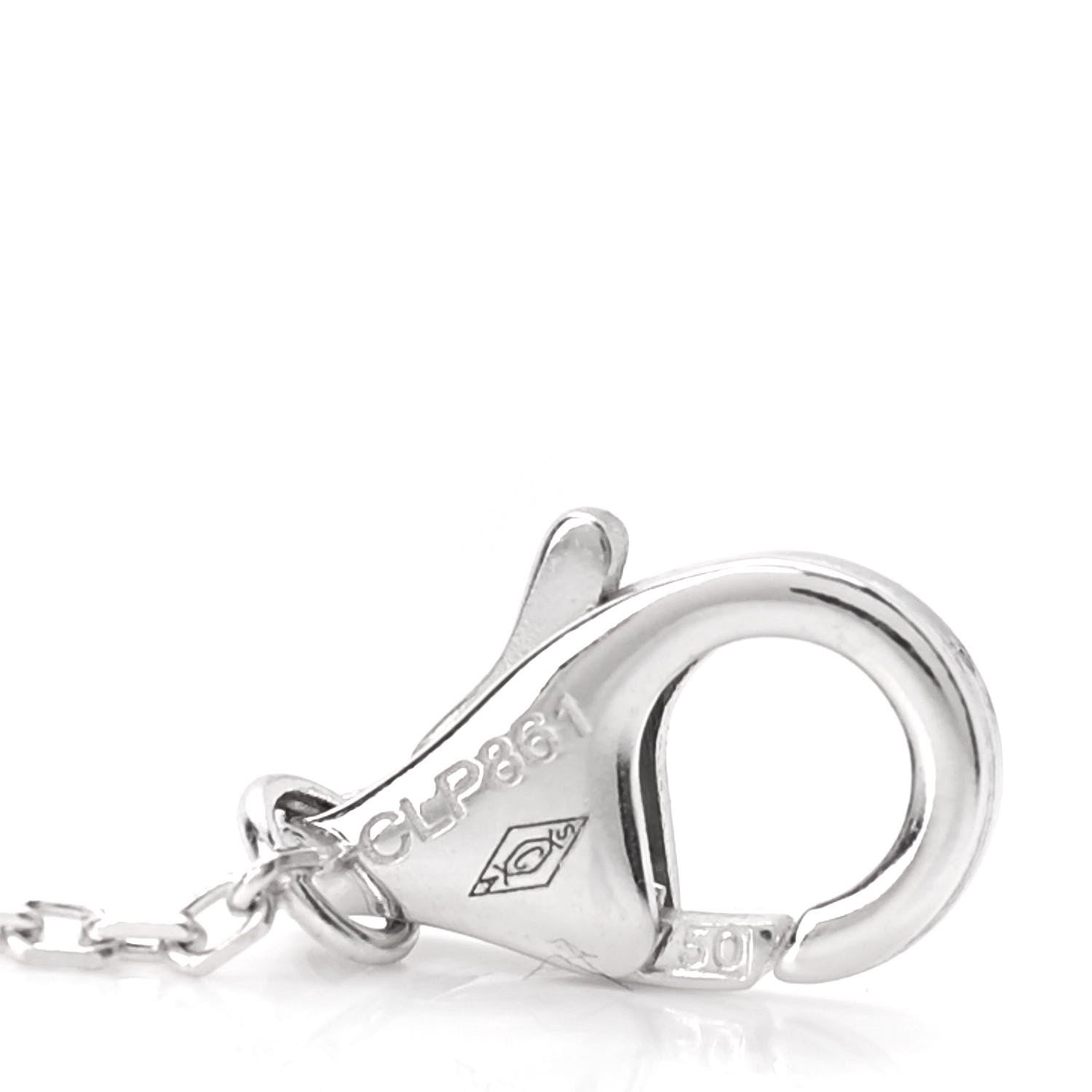 Cartier 18K White Gold Diamond XS D'Amour Pendant Necklace 5 of 5