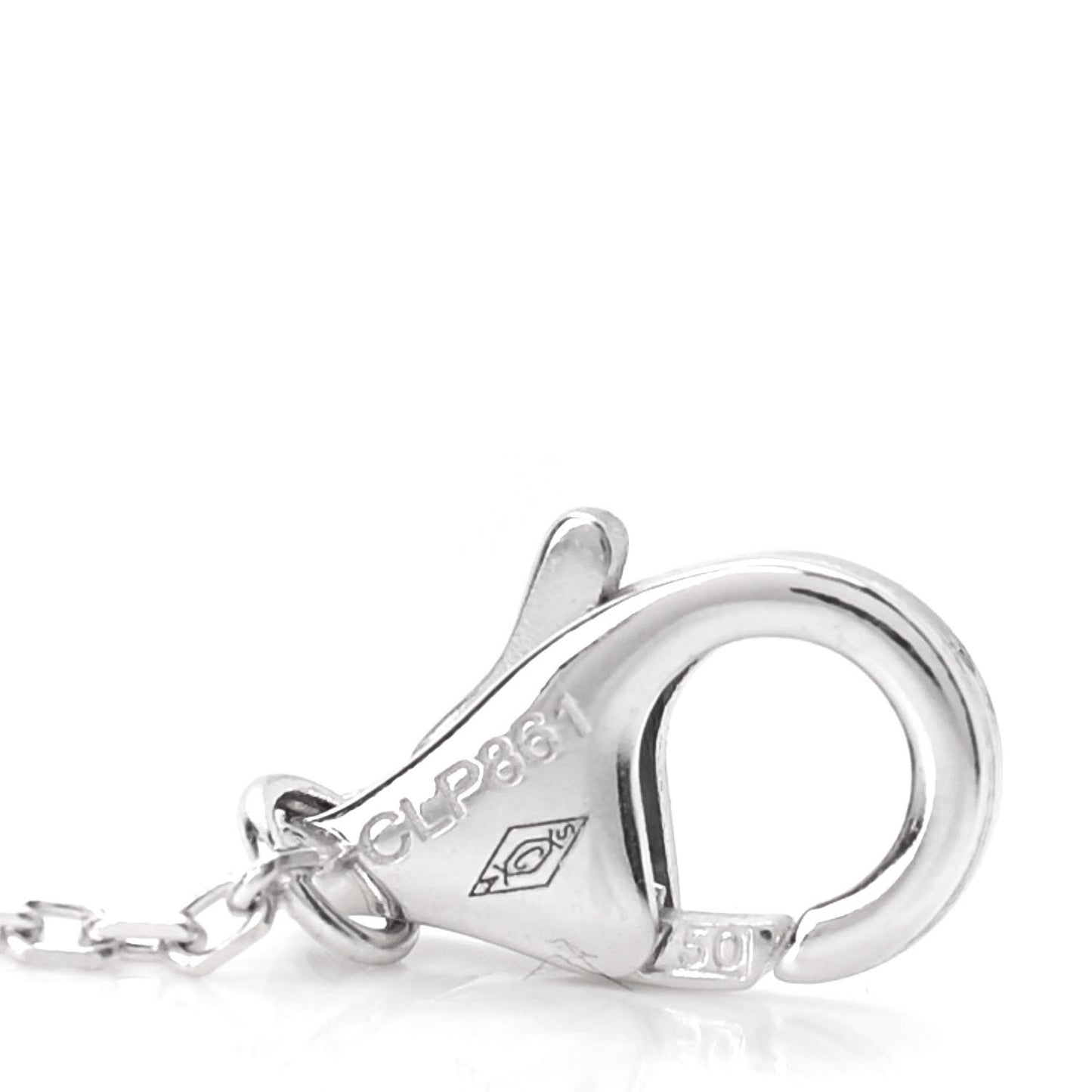 18K White Gold Diamond XS D'Amour Pendant Necklace