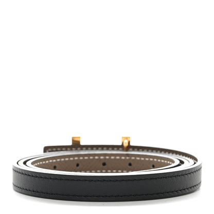 Hermes Swift Epsom 13mm Focus Belt 85 34 Black Etoupe 2 of 6