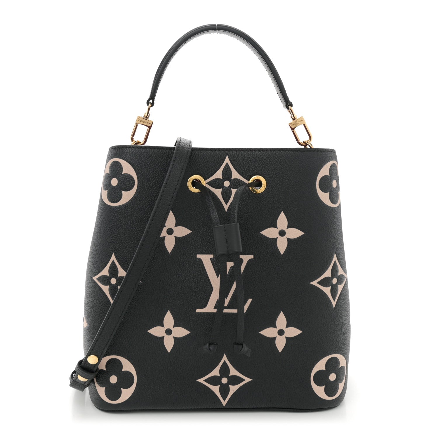 Louis Vuitton Empreinte Monogram Giant Neonoe MM Black Beige 1 of 10