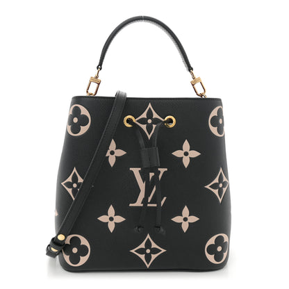 Louis Vuitton Empreinte Monogram Giant Neonoe MM Black Beige 1 of 10