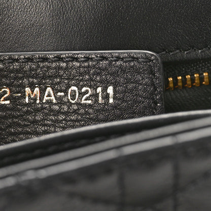 Christian Dior Calfskin Cannage Small Caro Bag Black 7 of 10