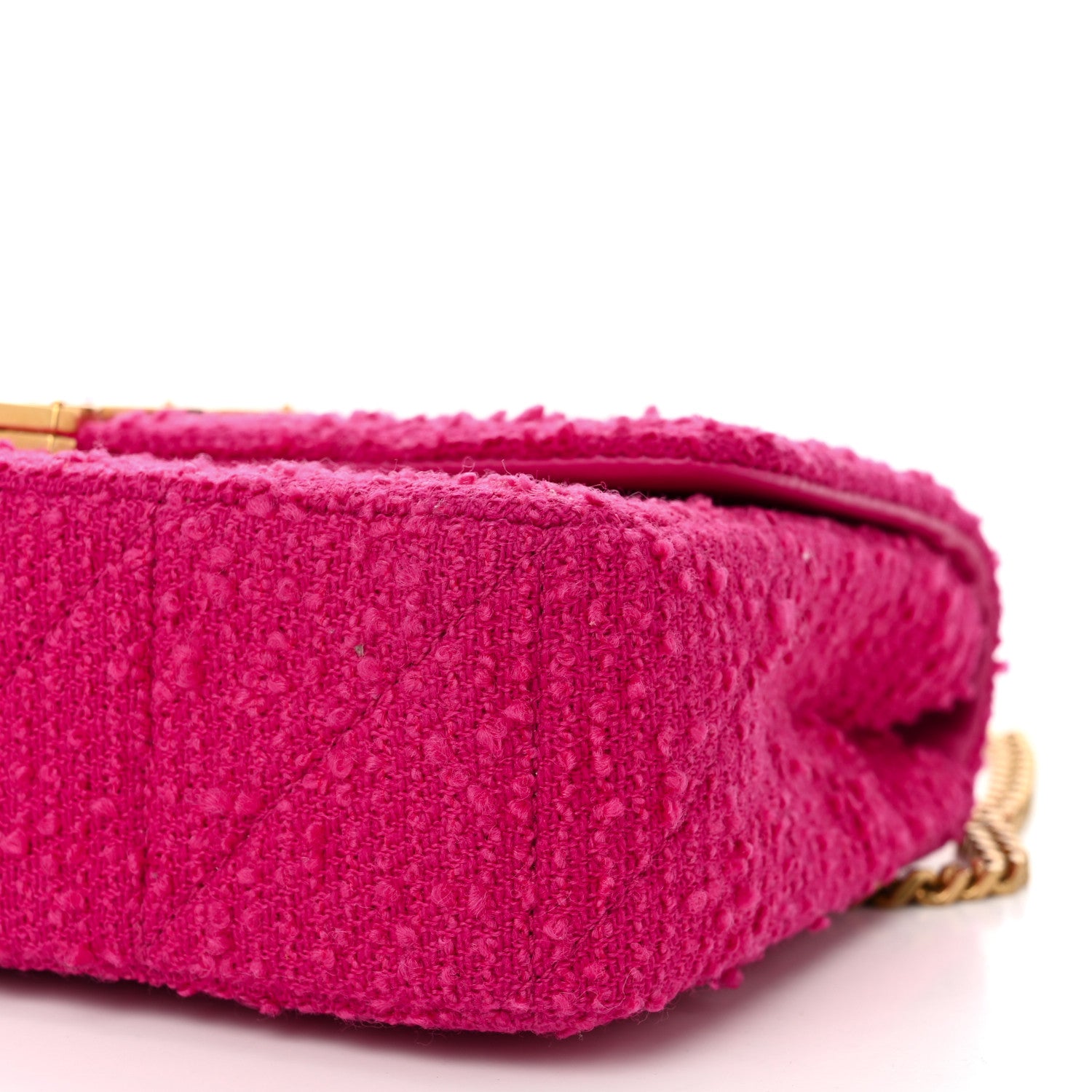 Saint Laurent Boucle Tweed Patchwork Monogram Medium Jamie Baguette Magenta 10 of 10