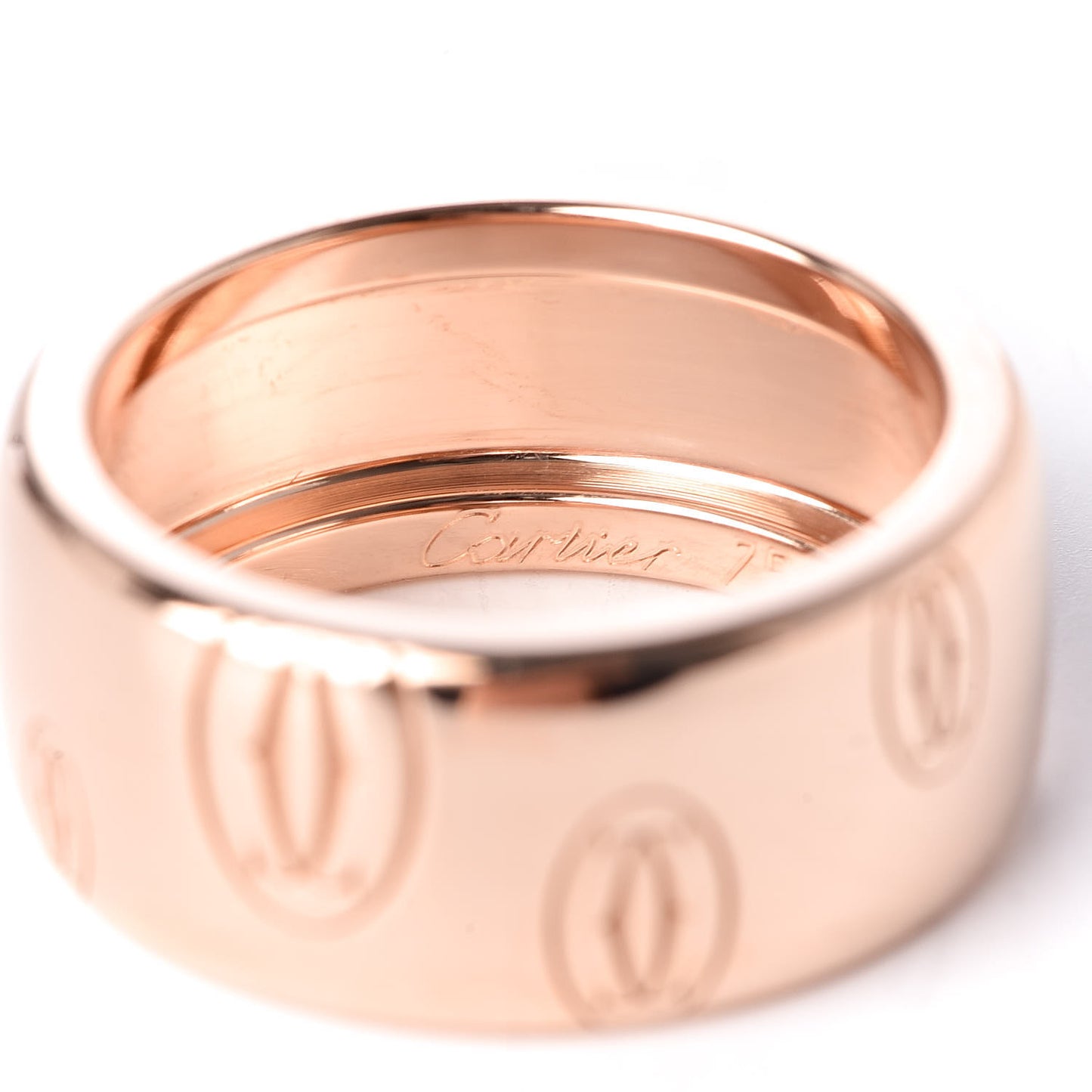 18K Pink Gold 8mm Happy Birthday Band Ring 49 5