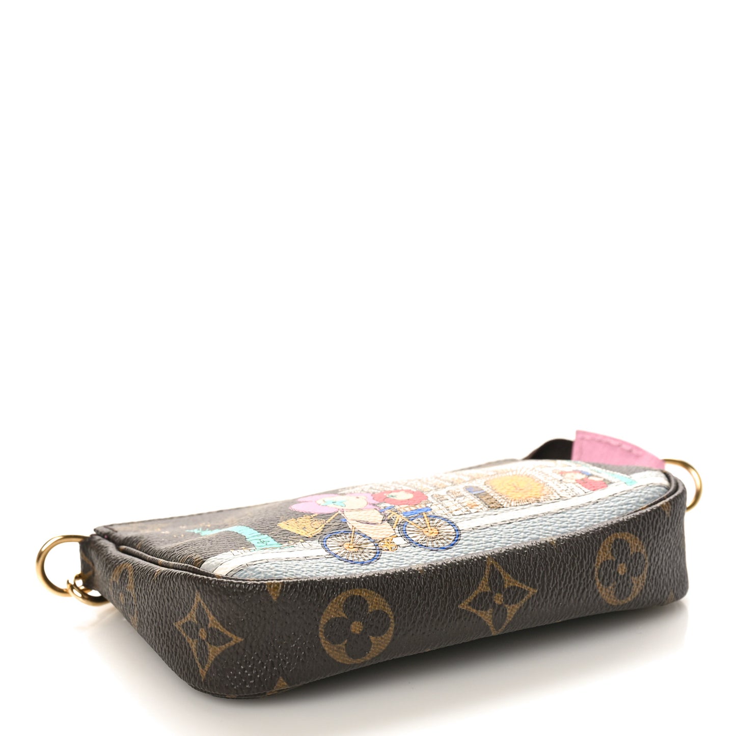 Monogram 2022 Christmas Animation Paris Mini Pochette Accessories Pink