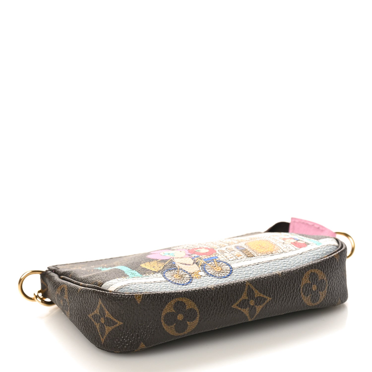 Louis Vuitton Monogram 2022 Christmas Animation Paris Mini Pochette Accessories Pink 4 of 8
