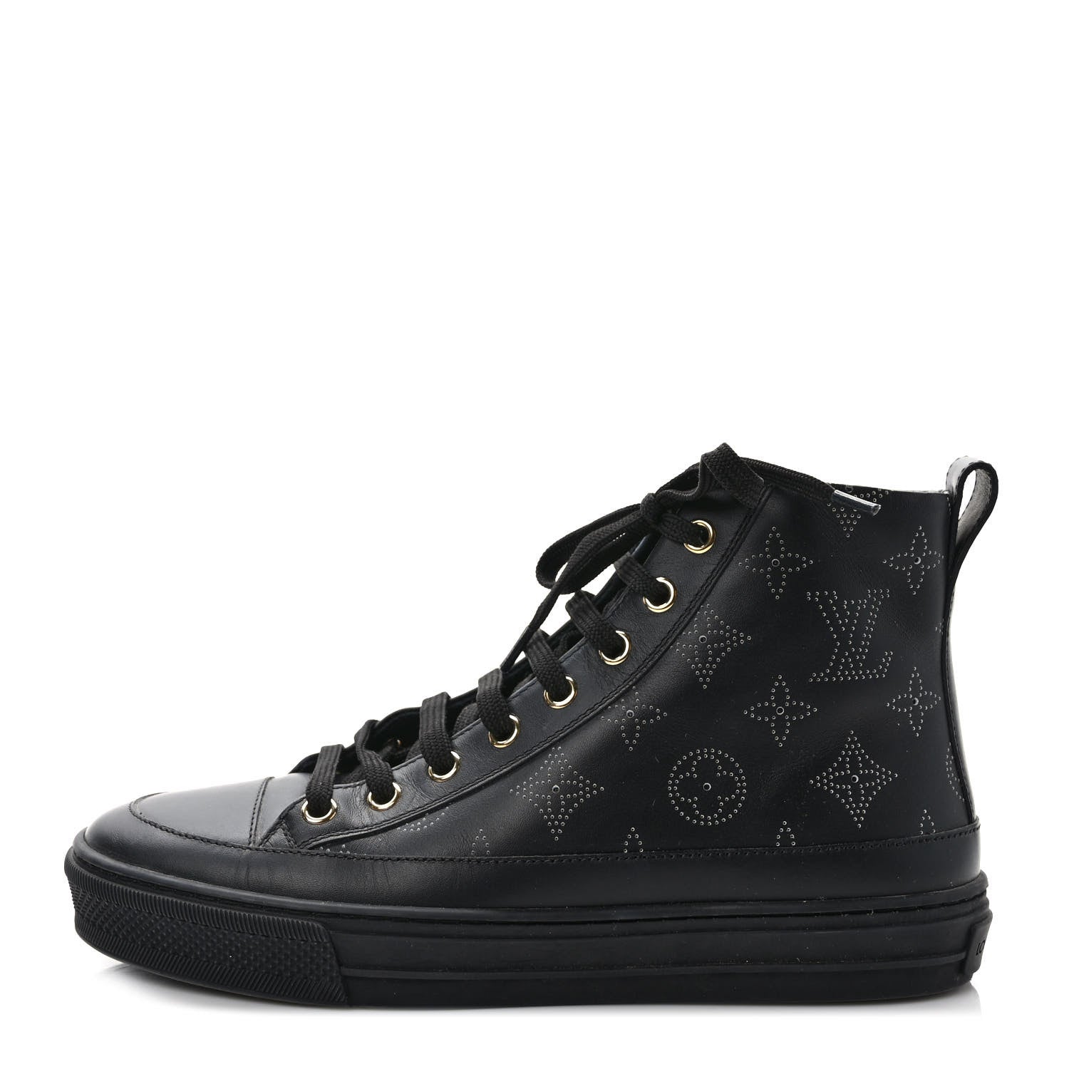 Louis Vuitton Calfskin Monogram Stellar Sneaker Boots 36 Black White 1 of 8