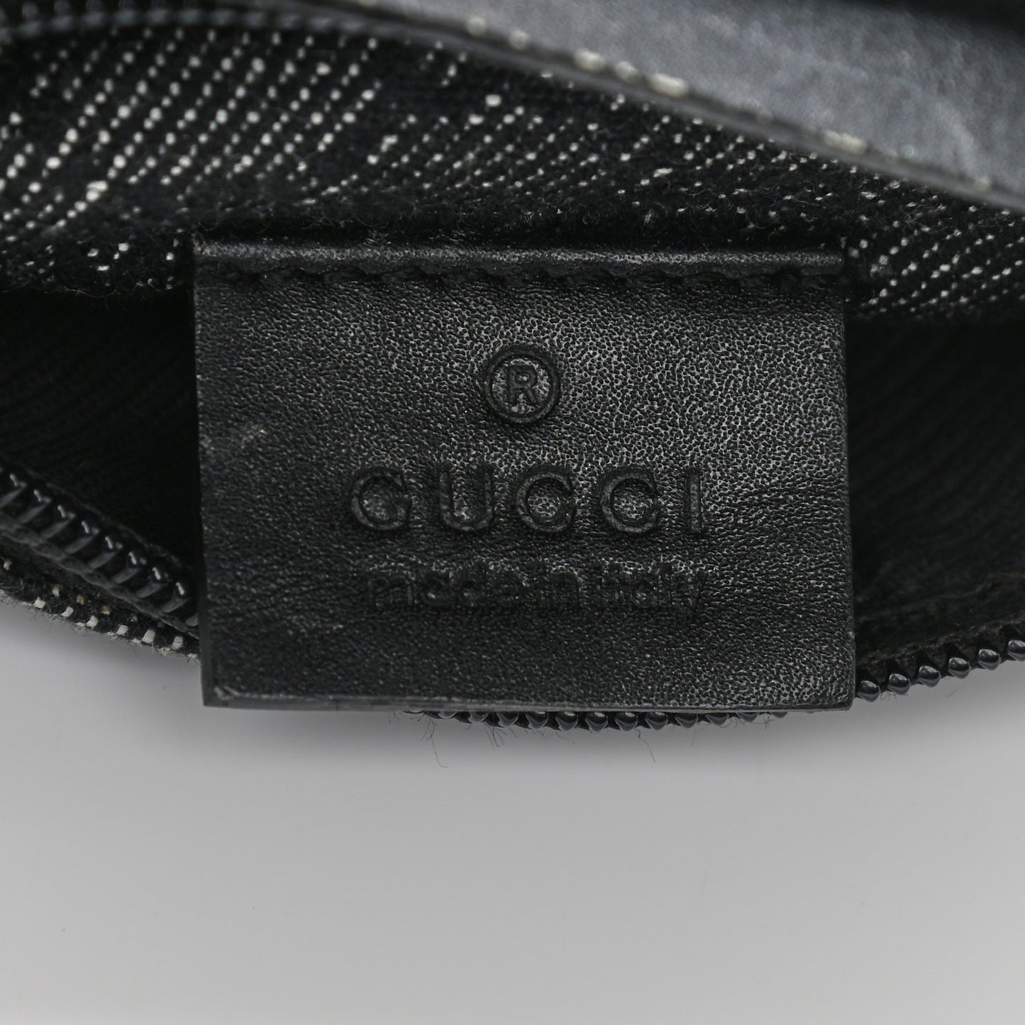 Denim Monogram Double Pocket Belt Bag Black