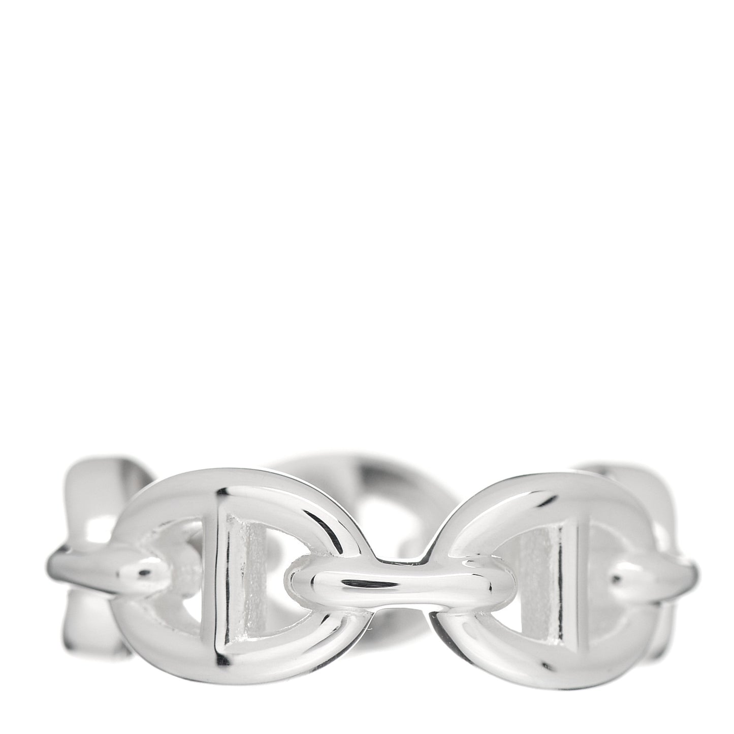 Sterling Silver PM Chaine d'Ancre Enchainee Band Ring 50 5.25
