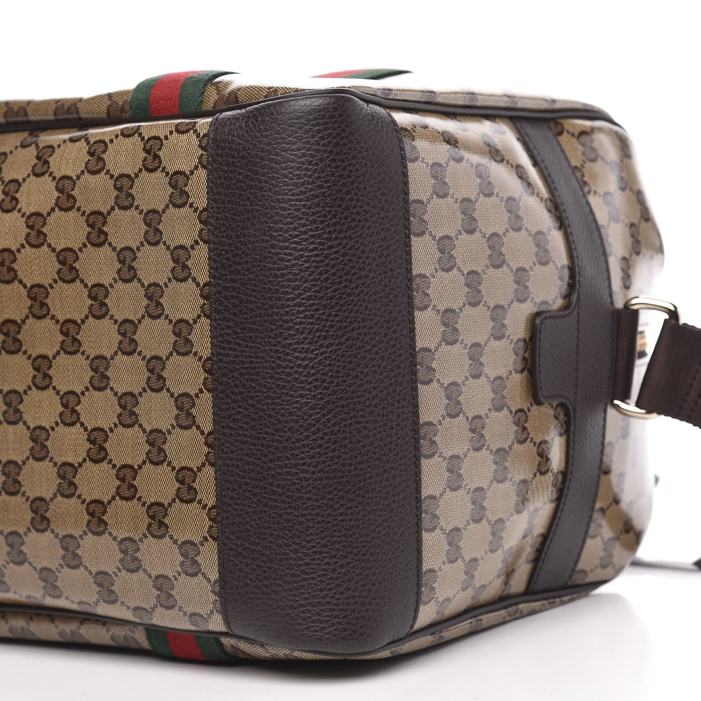 Crystal Monogram Web Large Carry On Duffle Bag Brown