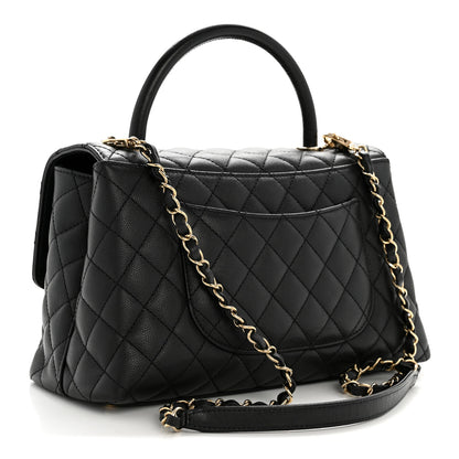 Chanel Caviar Quilted Small Coco Handle Flap Black 3 of 14