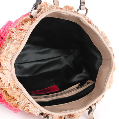 Valentino Garavani Silk Rosier Small Tote Pink Red 5 of 8