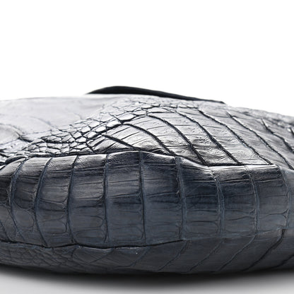 Nancy Gonzalez Crocodile Hobo Navy 10 of 12