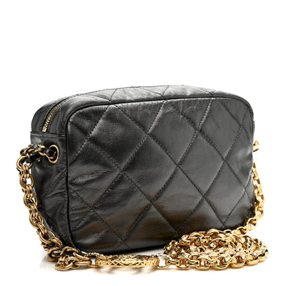 Chanel Metallic Calfskin Pearl Quilted CC Mini Camera Case Ruthenium 3 of 10