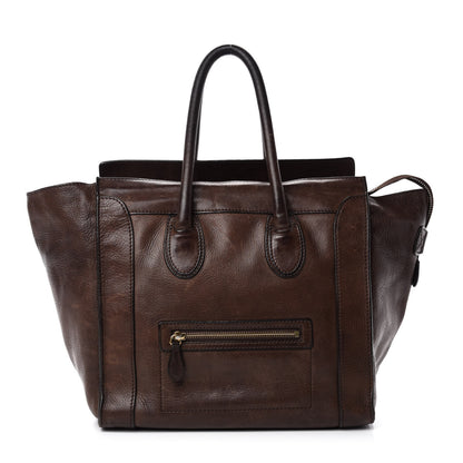 Celine Pebbled Calfskin Mini Luggage Brown 1 of 14