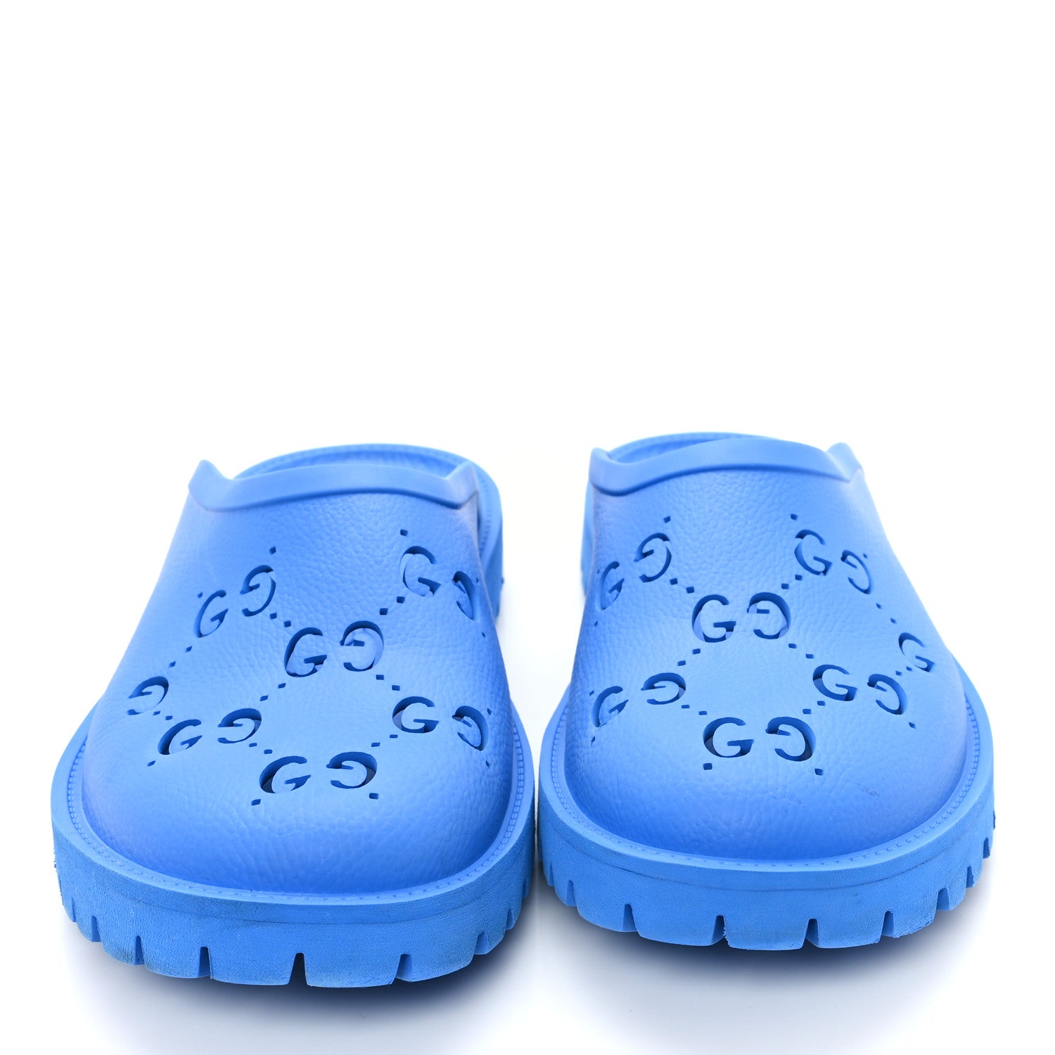 Gucci Rubber GG Monogram Mens Sandals 12 Bright Splash 3 of 10