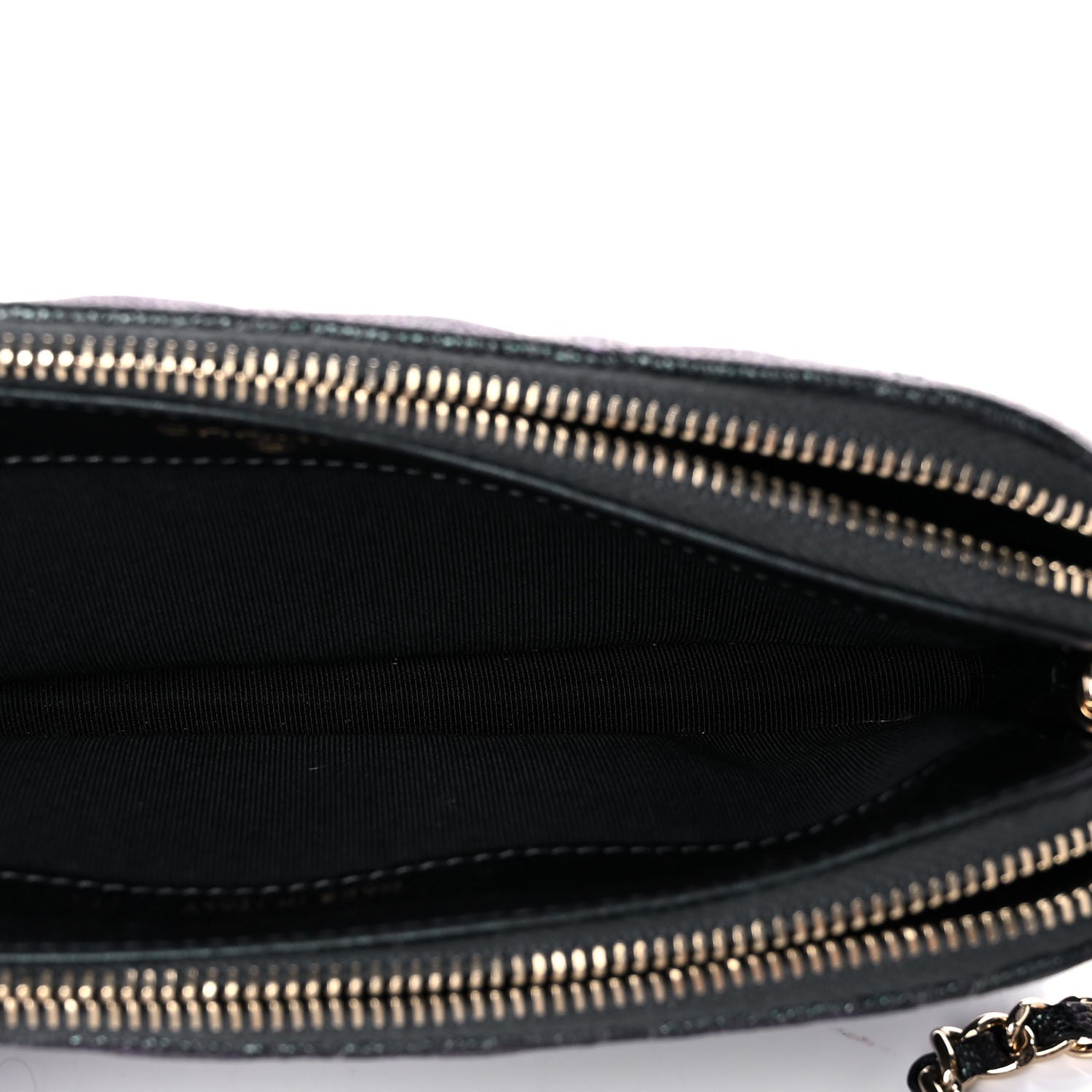 Chanel Iridescent Caviar Quilted Small Clutch With Chain Black 5 of 15