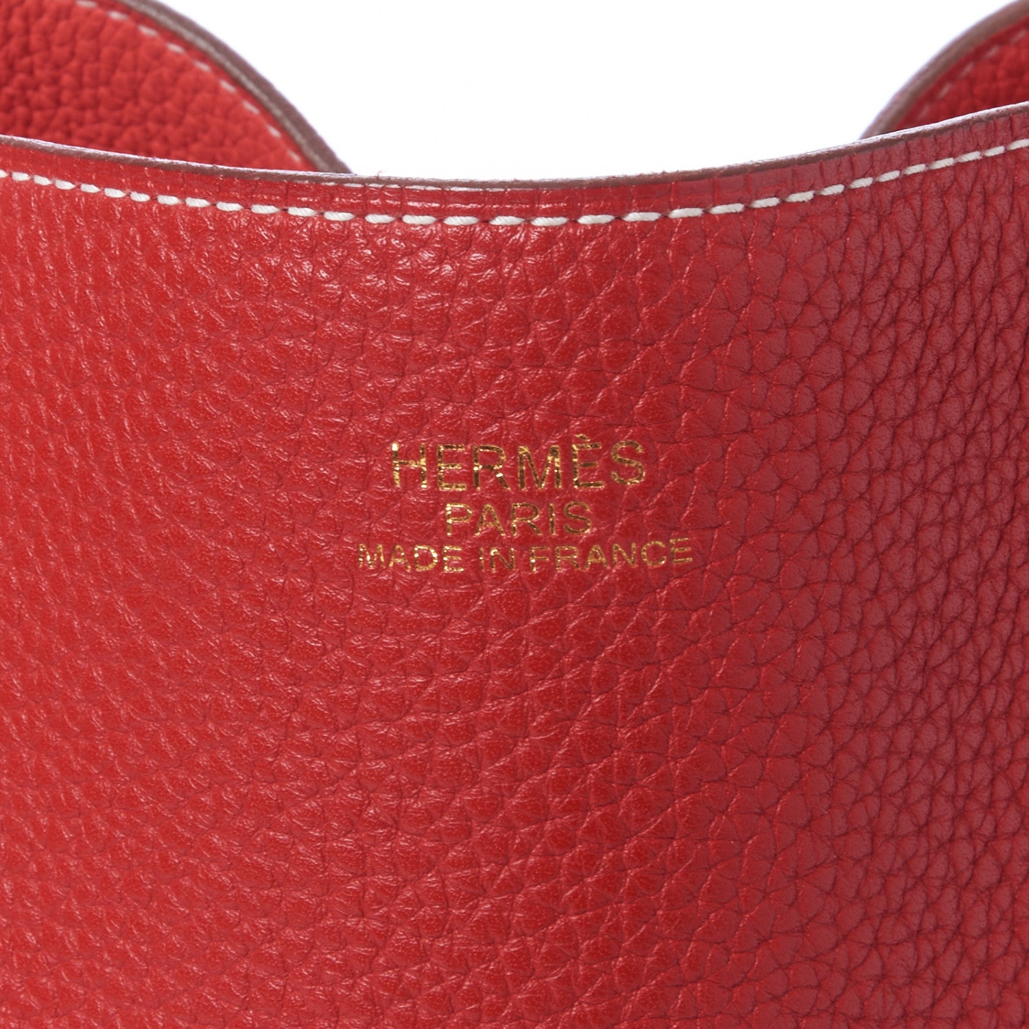 Hermes Taurillon Clemence Double Sens 45 Reversible Tote Rouge Casaque Rose Jaipur 7 of 8