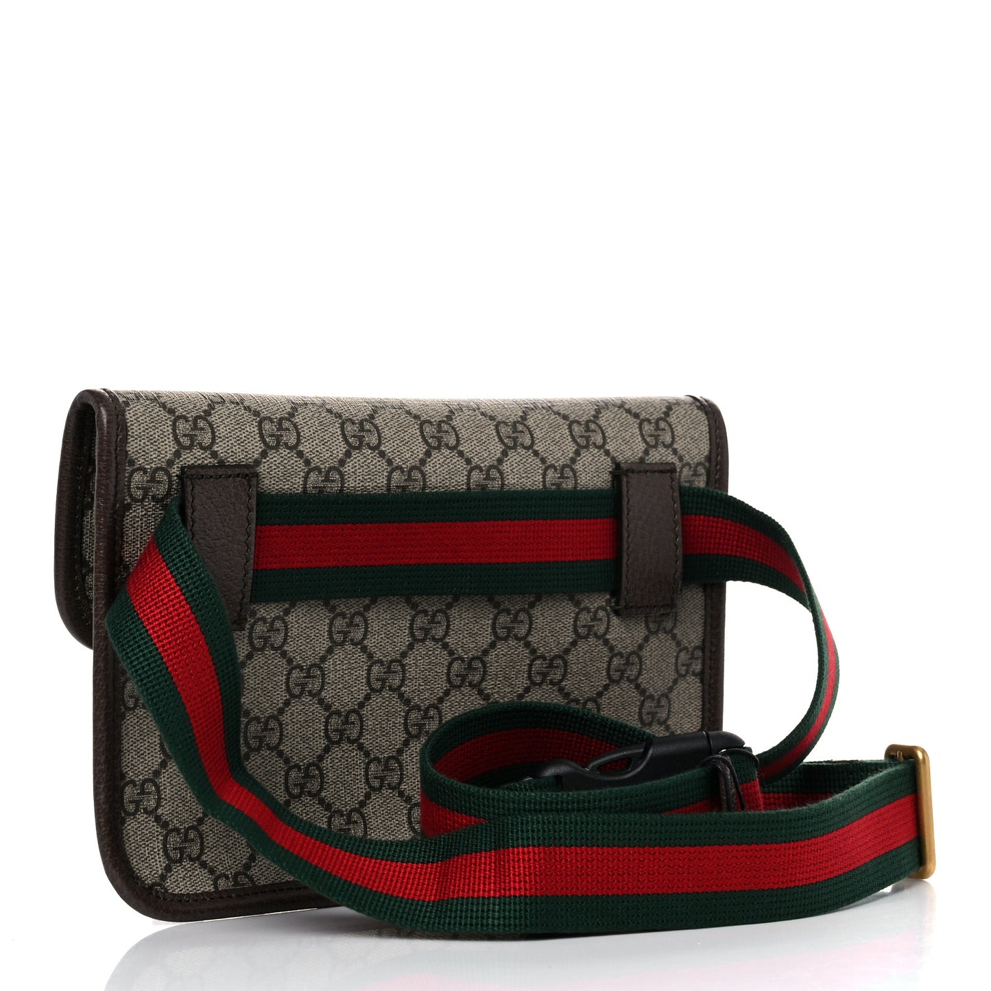 GG Supreme Monogram Neo Vintage Web Belt Bag Brown
