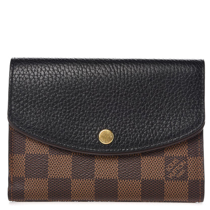 Louis Vuitton Damier Ebene Normandy Compact Wallet Black 1 of 7