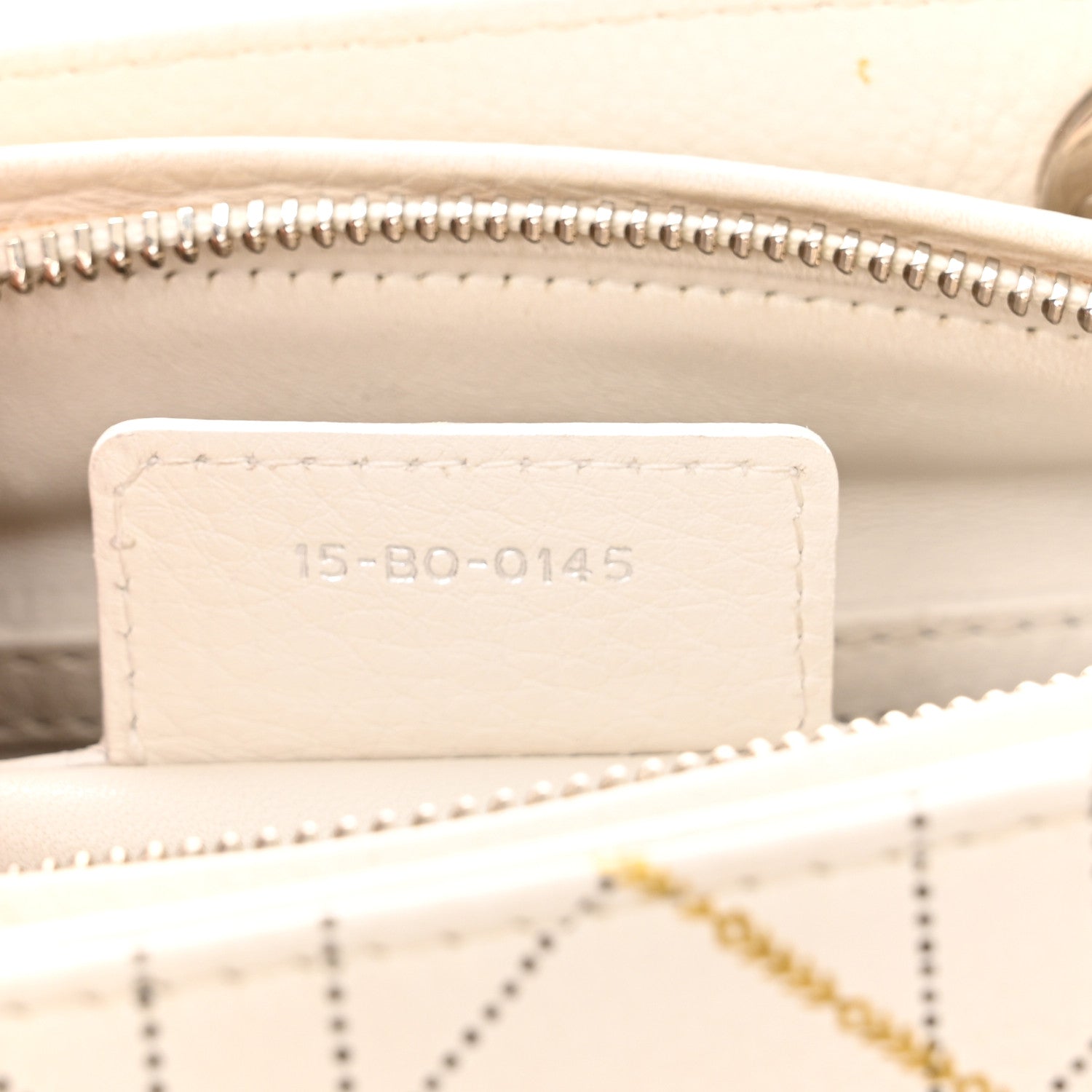 Christian Dior Calfskin Cannage Print Medium Lady Dior White 7 of 13
