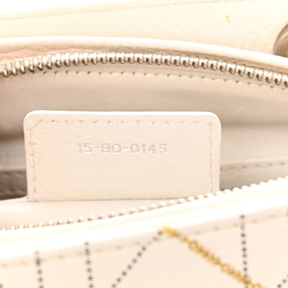 Christian Dior Calfskin Cannage Print Medium Lady Dior White 7 of 13