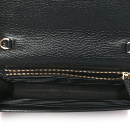 Gucci Dollar Calfskin Interlocking G Chain Wallet Black 5 of 11