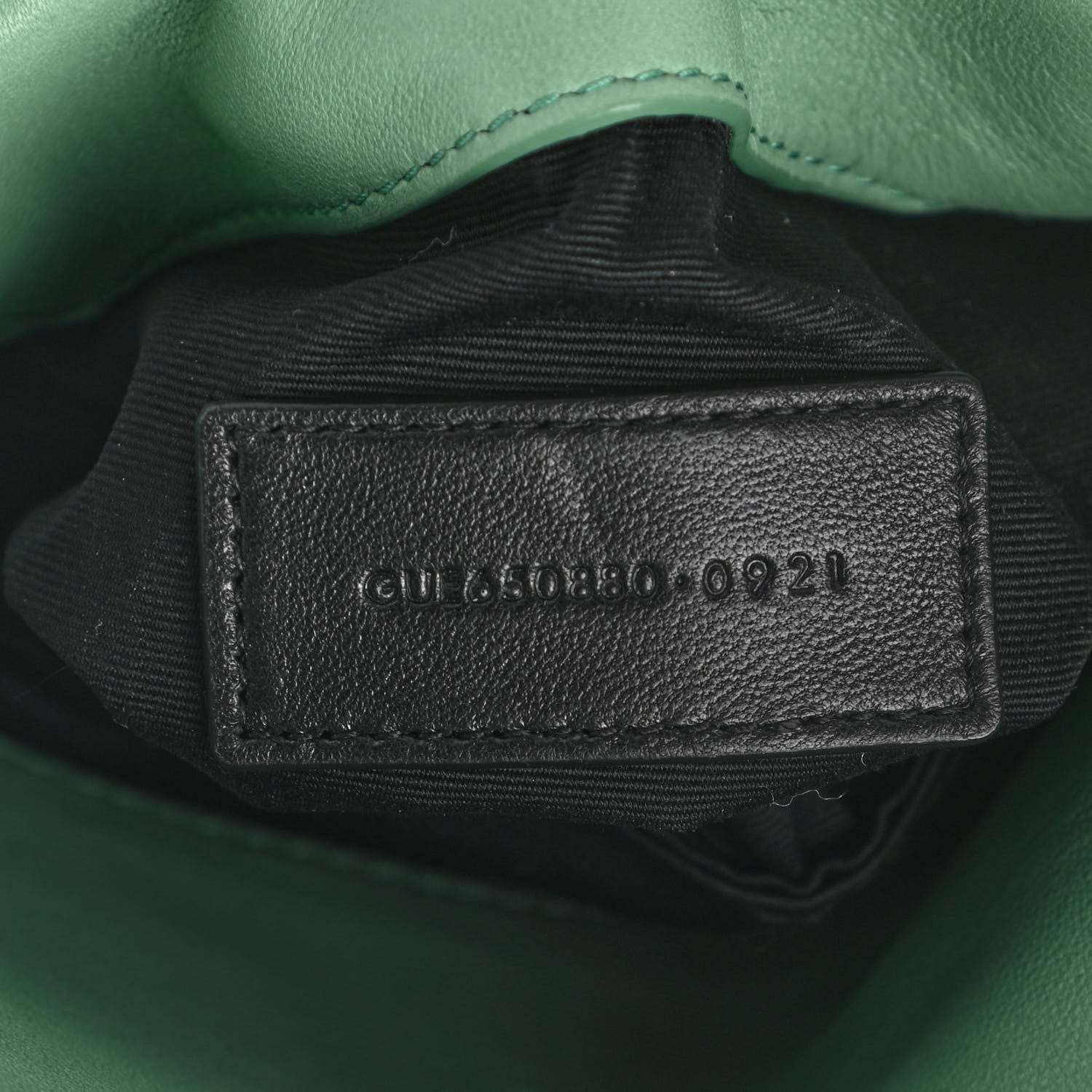 Saint Laurent Shearling Quilted Monogram Loulou Puffer Pouch Clutch Iced Mint 8 of 8