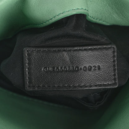 Saint Laurent Shearling Quilted Monogram Loulou Puffer Pouch Clutch Iced Mint 8 of 8
